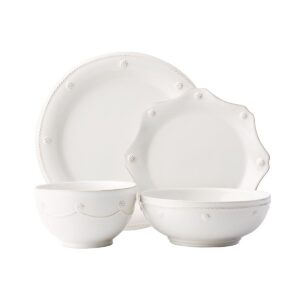 Artisan White Four Piece Dinnerware Set