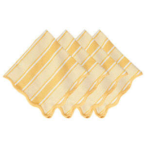 Sunshine Cabana Stripe Linen Napkin Set