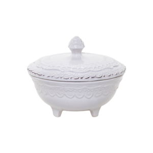 Ceramic Footed Compote Bowl with Refined Details