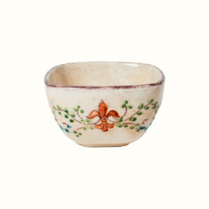 Embossed Ceramic Footed Compote Bowl