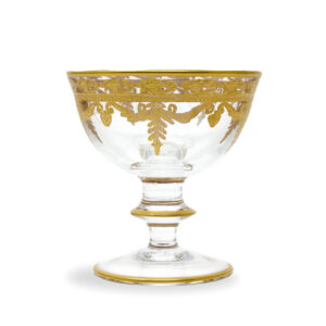 Gold Glass Footed Compote Bowl