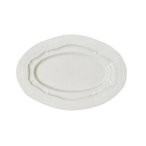 Organic Sand Beige Medium Oval Serving Platter